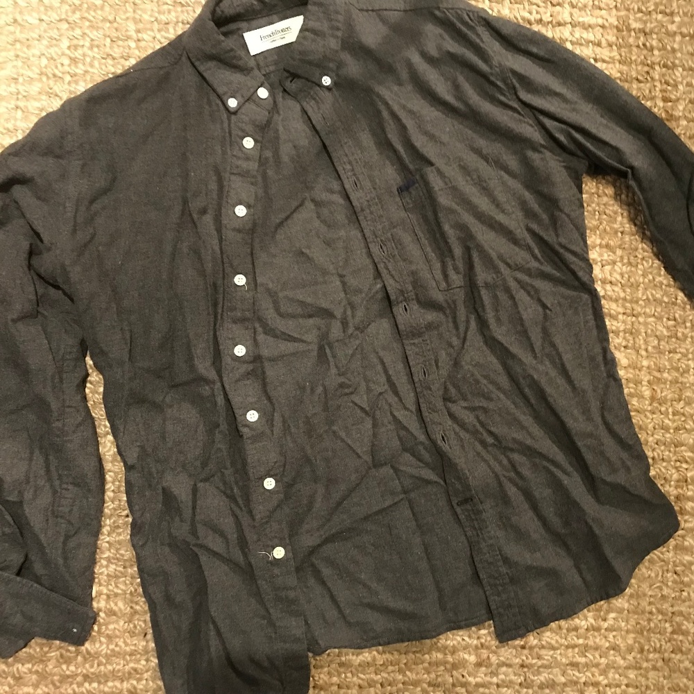 FrenchTrotters Grey Flannel Button Down